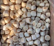 Гребешок морской дикий, заморозка, филе М 80 шт/кг( коробка 12кг)