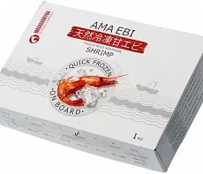 Креветка Магаданская сырая AMA EBI LA (61|67), IQF заморозка.