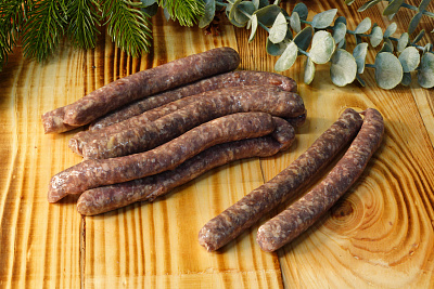 Превью Колбаски для жарки из северного оленя (Гриль) (с жиром коня)